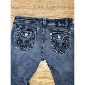 MEK Denim Jeans Womens 31 X 34 Oaxaca BootCut Distressed Embroidered Pockets Y2K